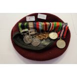 Group of 7 George V and WWII medals to 2323007 SGLN A.J. Palmer, Royal Signals, including 2 India