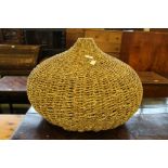 Large wicker light shade