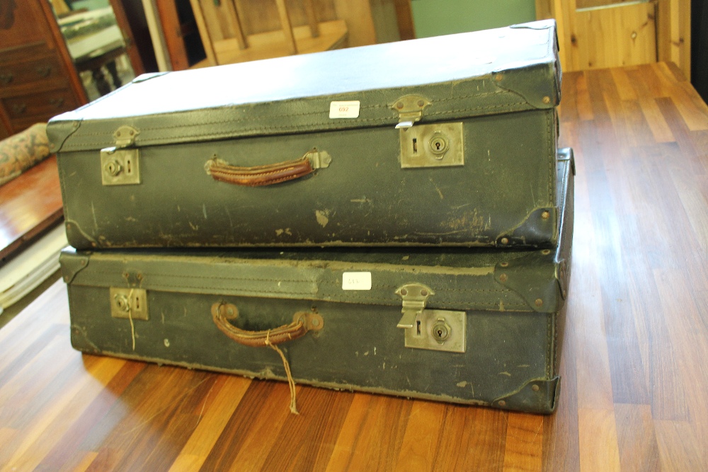 2 vintage trunks (thought to be Rolls Royce issue)