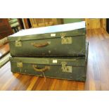 2 vintage trunks (thought to be Rolls Royce issue)