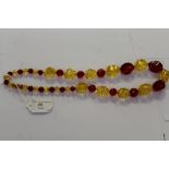 Simulated amber necklace