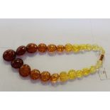 Simulated amber necklace