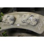 2 composite stone Baccus cherubs