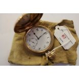 9ct gold Full Hunter keyless lever pocket watch