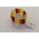 Simulated amber bracelet