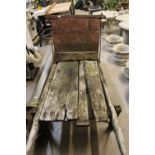 Large wooden railway cart