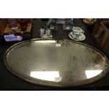 Oval bevelled mirror