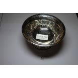 Silver dish with swag decoration