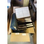 Box of Cutlery etc