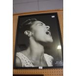 Billie Holiday framed picture