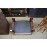 Victorian mahogany foot stool