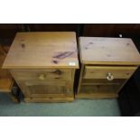 2 pine bedside cabinets