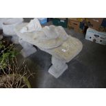 Composite stone timber seat