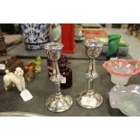 Pair of Birmingham 1928 Silver Candlesticks