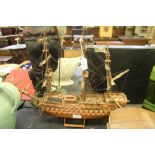 Scratch built model ship 'Victory'
