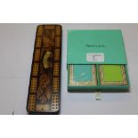 Pack of Tiffany & Co Playing Cards & Cribbage Board - Souvenier from Muirhead(?)