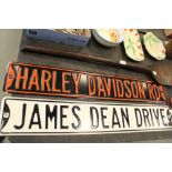 James Dean Drive & Harley Davidson road signs