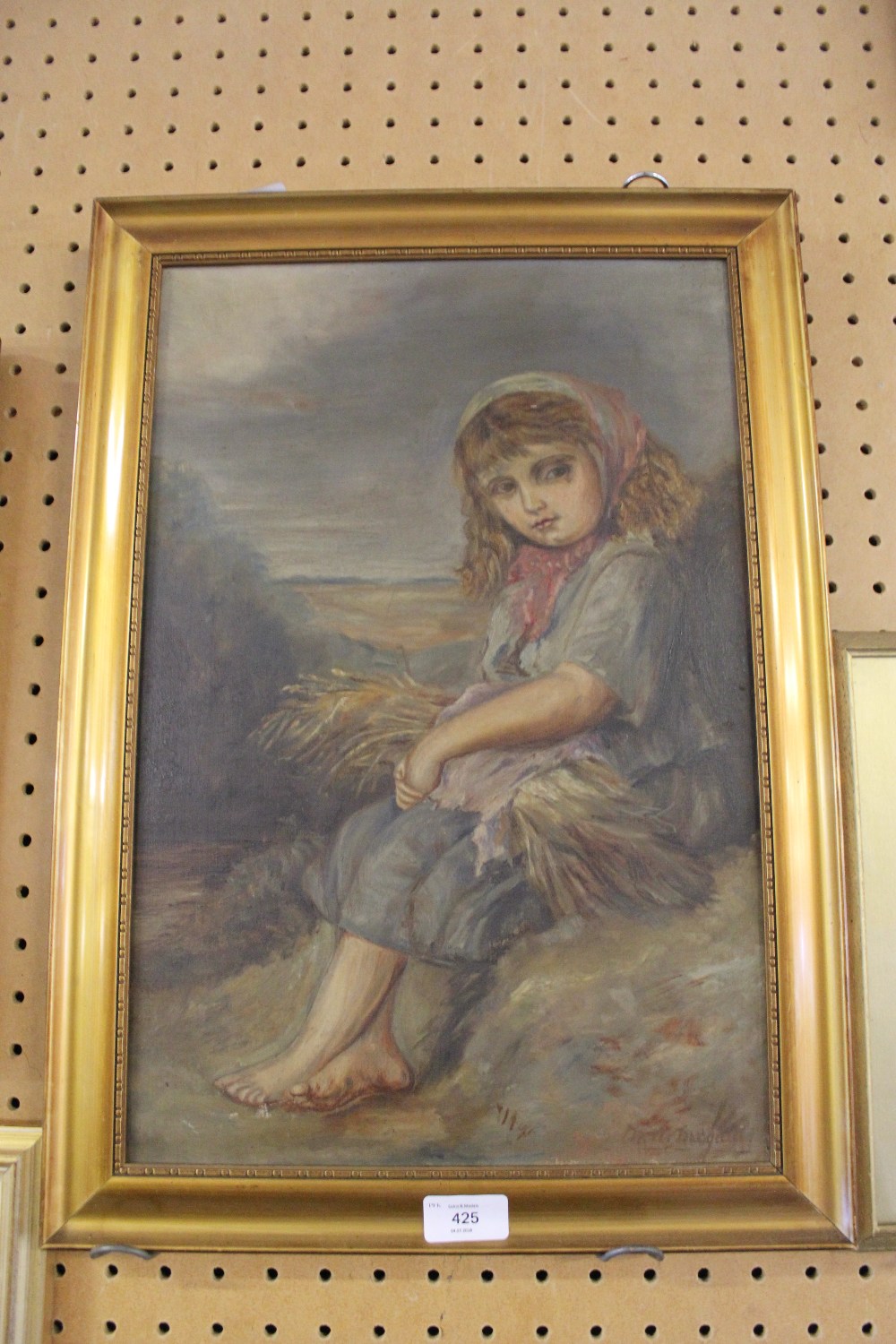 Naive oil of a young girl