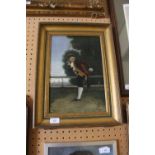 Oil painting - Dandy in 18th Century dress, framed