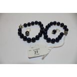 2 Lapis Lazuli Bracelets and earrings