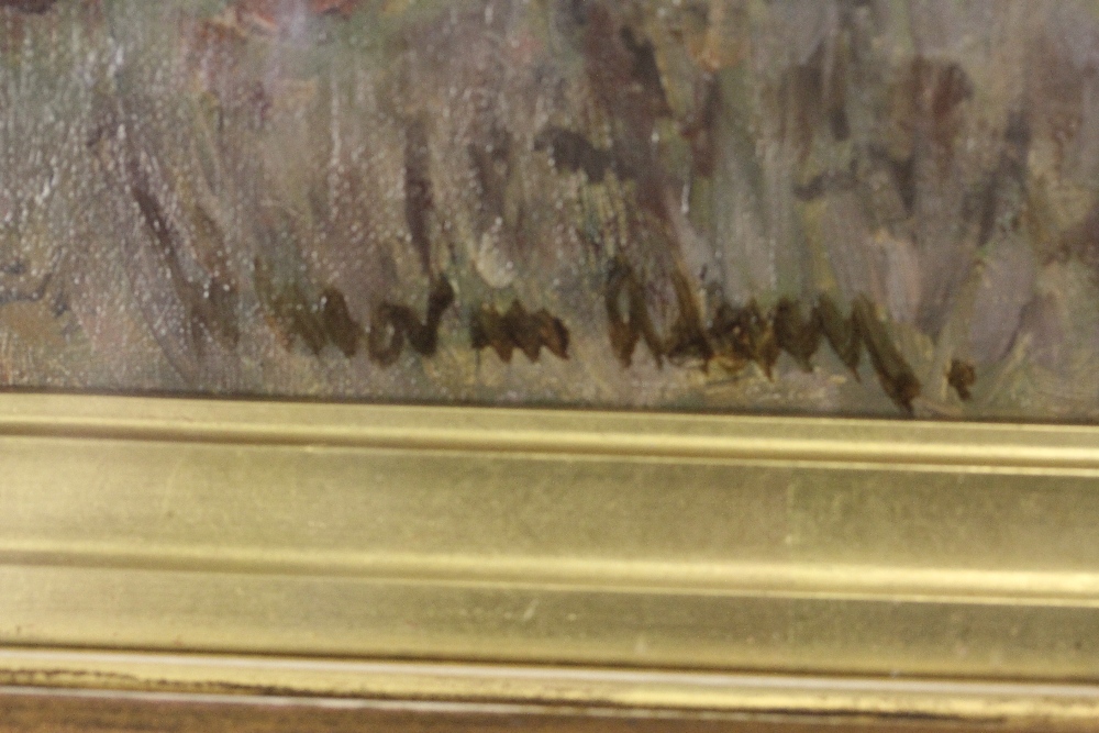 Gilt framed oil on canvas Highland Cattle - bearing signature William Adam (?) - Image 4 of 4