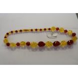 Simulated amber necklace