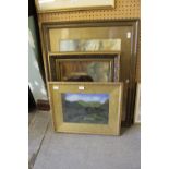 Quantity of pictures to include: H.C. Howard watercolour, 1921, Ghyll, Oil on canvas of a horse,