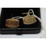 Pair of 9ct gold cufflinks 14.1 grams