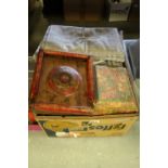 Box of material and sewing items