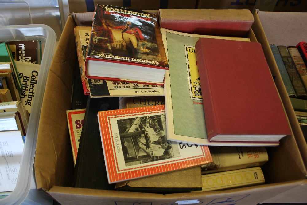 Box of military related books including Churchill