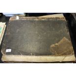 Early 19th Century 3/4 leather bound folio size volume of bound copies of The Preston Chronicle