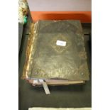 17th/18th Century metal mounted leather bound Kings James Bible (a.f.)
