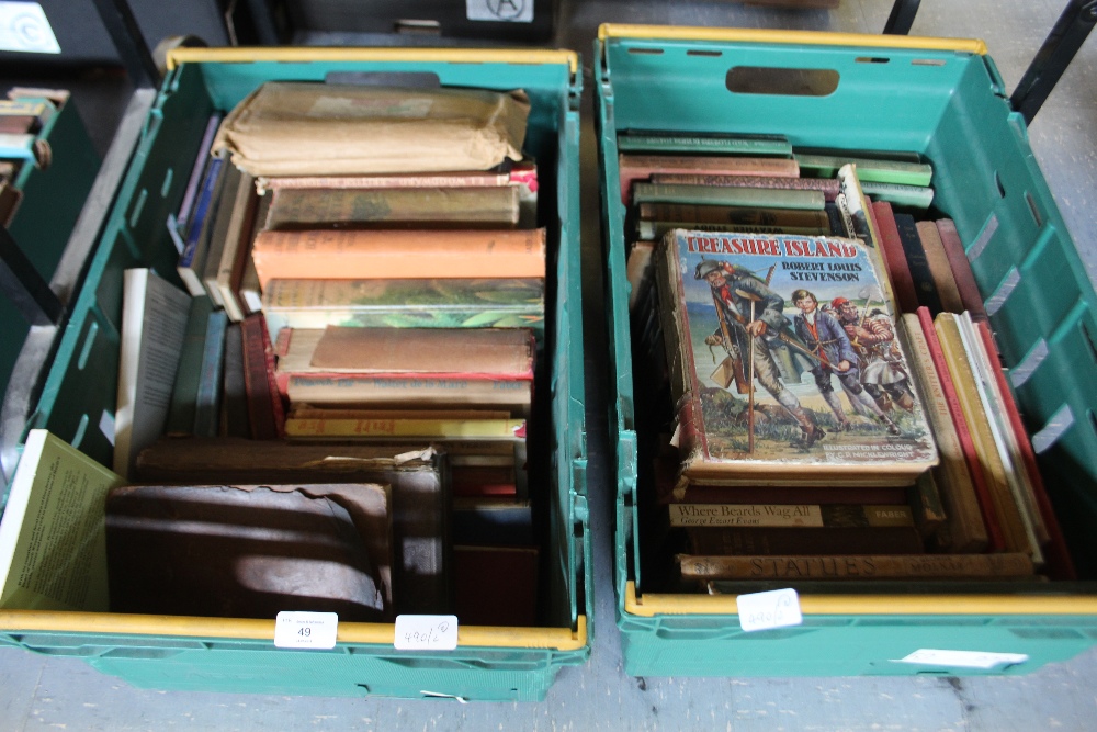 Two boxes of various books