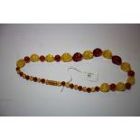 Simulated amber necklace