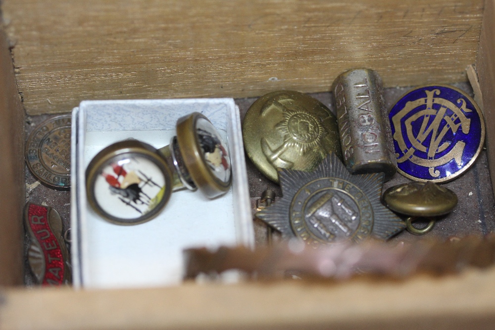 Box of miscellaneous sundries, badges, slides etc - Image 2 of 13