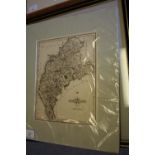 R Butters map of Westmorland 1790 with original hand colouring, together with Cary map of Cumberland