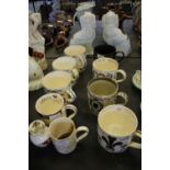 9 Wedgwood Coronation/Commemorative mugs including Eric Ravilious 1952-2002