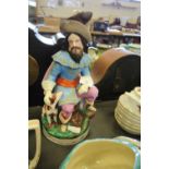 Continental porcelain figural pastille burner (some damage)