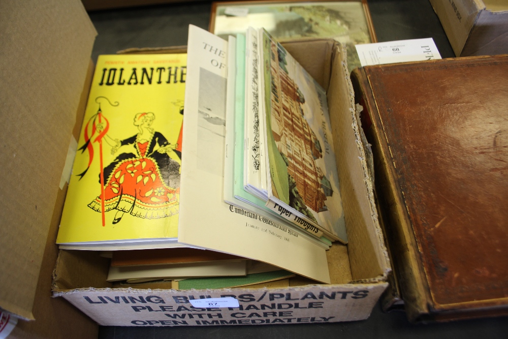 Box of local pamphlets, ephemera, dialect books etc