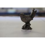 Modern hallmarked silver figure of a wren (loaded)