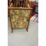 c1910 Decoupage fire screen