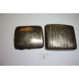 Silver cigar case and cigarette case 226 grams