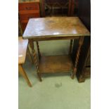 Barley twist table and folding pine table