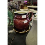 Carleton Ware - large Rouge Royale jug and small bowl