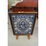 Needlework fire screen