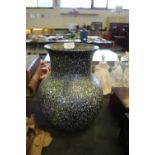 'Ice glaze' pottery vase (a.f.)