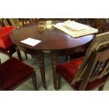 19th Century mahogany D end table - no drop centre(?)