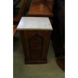 19th century marble topped pot cupboard