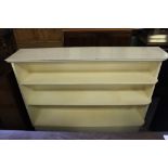 White painted bookcase