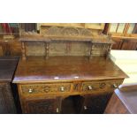 Victorian carved oak sideboard